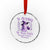 Domestic Violence Awareness Crystal Glass Ornament Halloween October Wear Purple Ghost - Wonder Print Shop