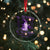 Domestic Violence Awareness Crystal Glass Ornament Halloween October Wear Purple Ghost - Wonder Print Shop