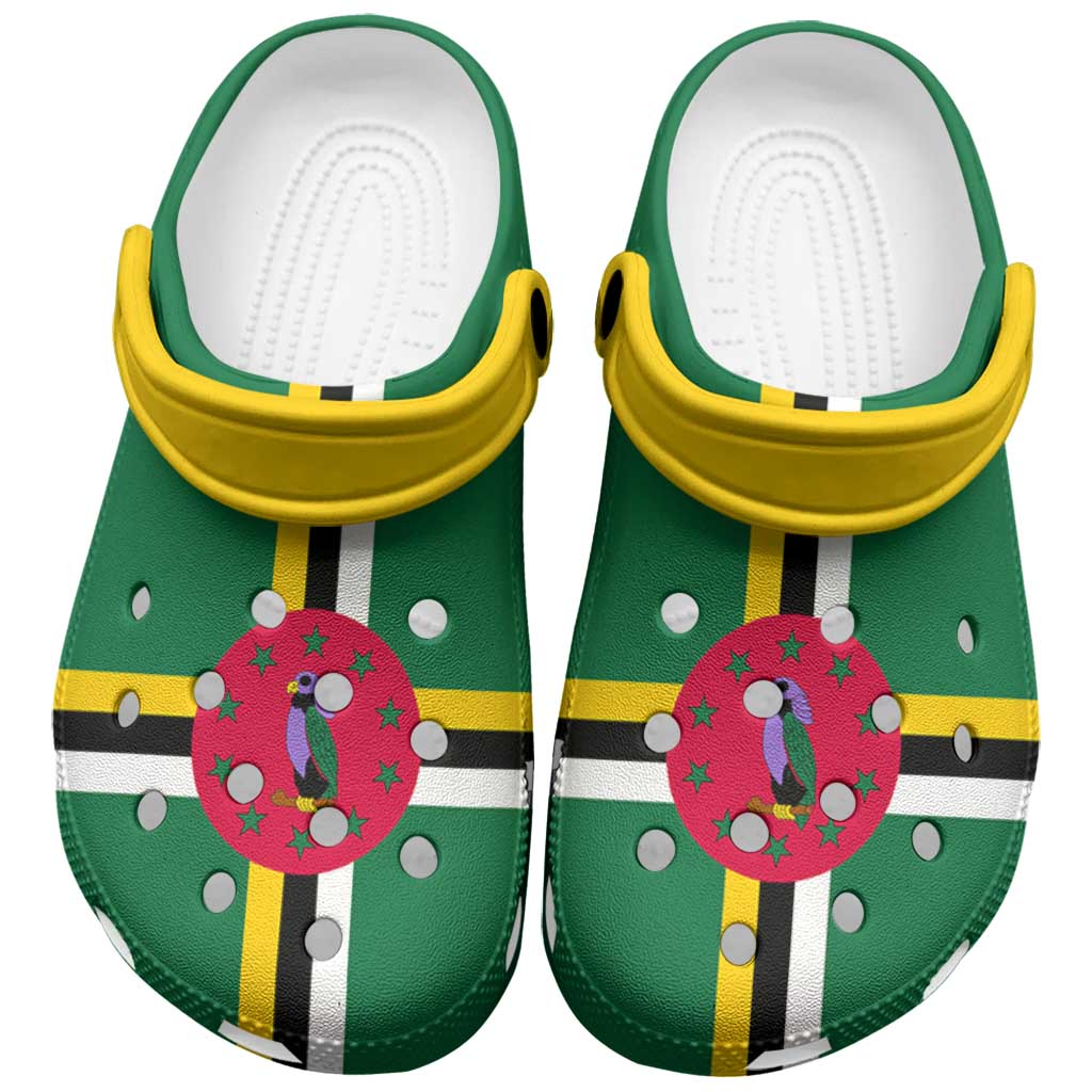 Dominica Clogs Shoes Heritage Palette Flag-Inspired - Wonder Print Shop