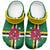 Dominica Clogs Shoes Heritage Palette Flag-Inspired - Wonder Print Shop