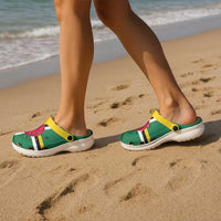 Dominica Clogs Shoes Heritage Palette Flag-Inspired - Wonder Print Shop