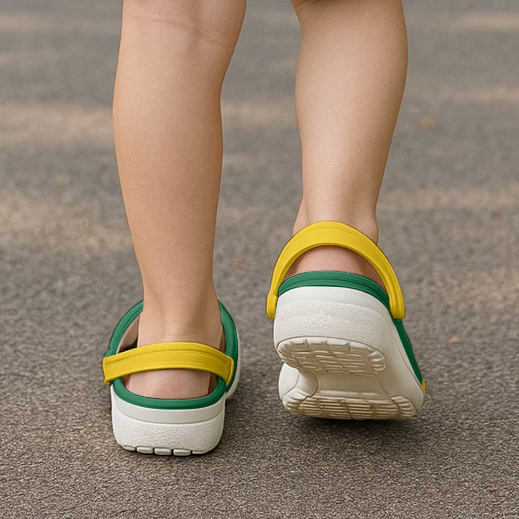 Dominica Clogs Shoes Heritage Palette Flag-Inspired - Wonder Print Shop