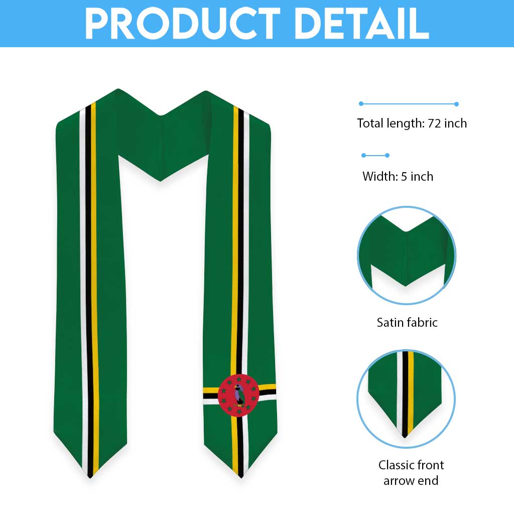 Dominica Graduation Stole Flag Style