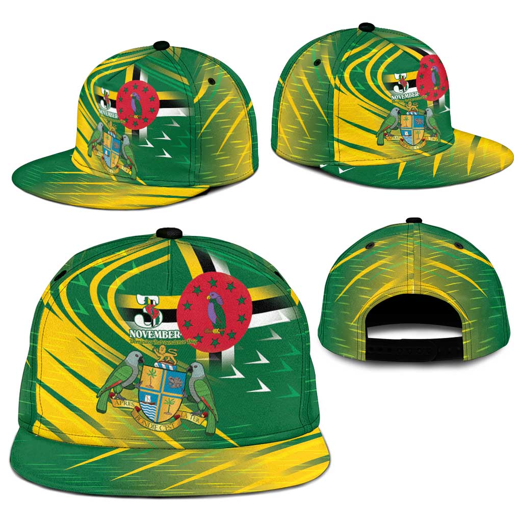 Dominica Independence Day Snapback Cap 3 November Coat Of Arms - Wonder Print Shop