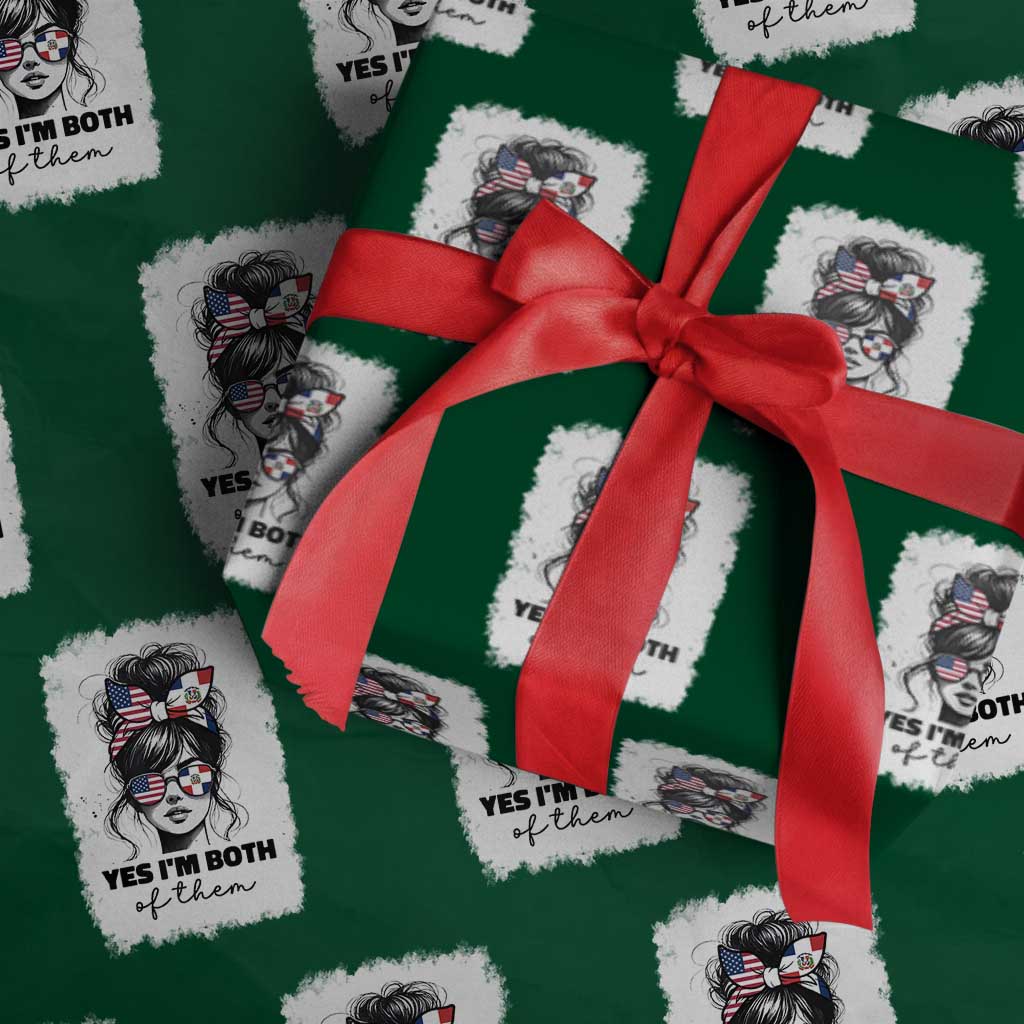 Dominican American Woman Wrapping Paper Roll Yes Im Both Of Them