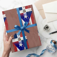 Dominican Puerto Rican Flag Wrapping Paper Roll Mixed Heritage Pride