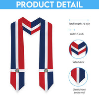 Dominican Republic Graduation Stole Flag Style