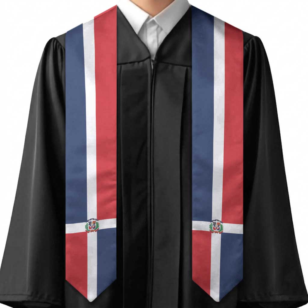 Dominican Republic Graduation Stole Flag Style