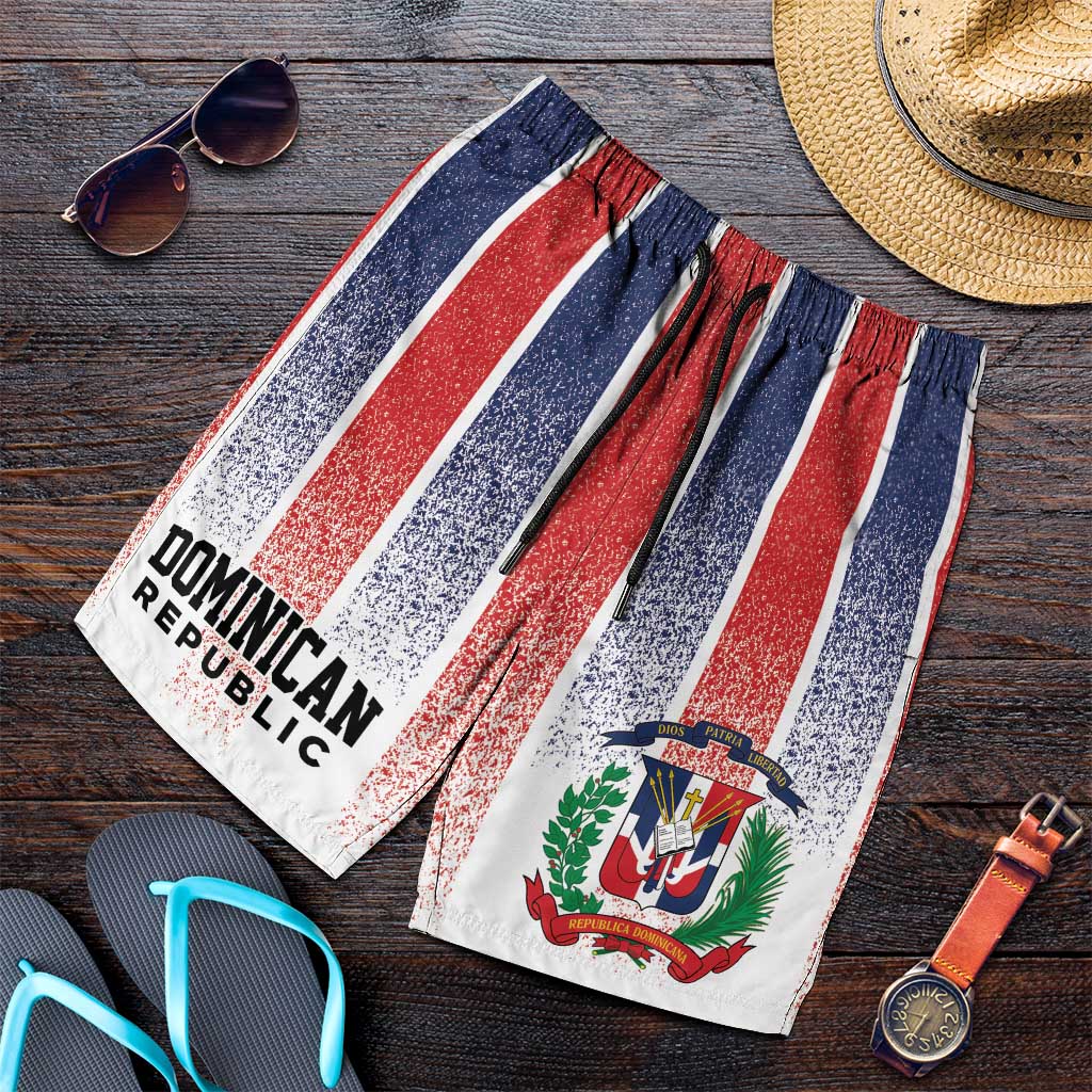 Dominican Republic Shorts for Men Stripe Stylized