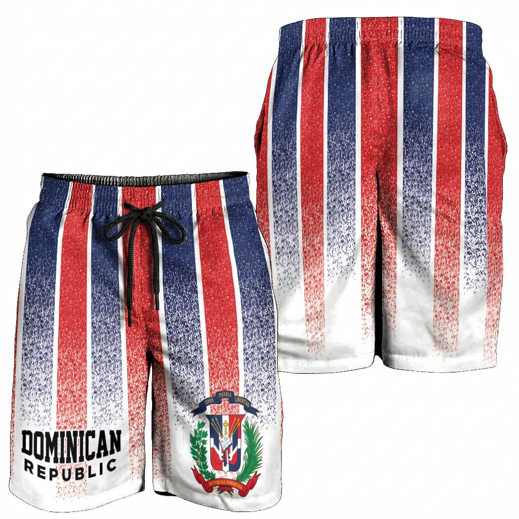 Dominican Republic Shorts for Men Stripe Stylized
