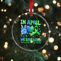 Donate Life Month Crystal Glass Ornament In April We Save Lives Organ Donation