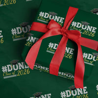 Done Class of 2026 Graduation Wrapping Paper Roll Mortarboard Graphic