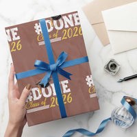 Done Class of 2026 Graduation Wrapping Paper Roll Mortarboard Graphic