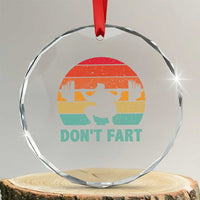 Dont Fart Fitness Gym Workout Weights Squat Humor Crystal Glass Ornament - Wonder Print Shop