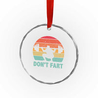 Dont Fart Fitness Gym Workout Weights Squat Humor Crystal Glass Ornament - Wonder Print Shop