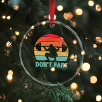 Dont Fart Fitness Gym Workout Weights Squat Humor Crystal Glass Ornament - Wonder Print Shop
