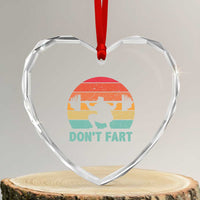 Dont Fart Fitness Gym Workout Weights Squat Humor Heart Crystal Glass Ornament - Wonder Print Shop