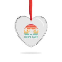 Dont Fart Fitness Gym Workout Weights Squat Humor Heart Crystal Glass Ornament - Wonder Print Shop