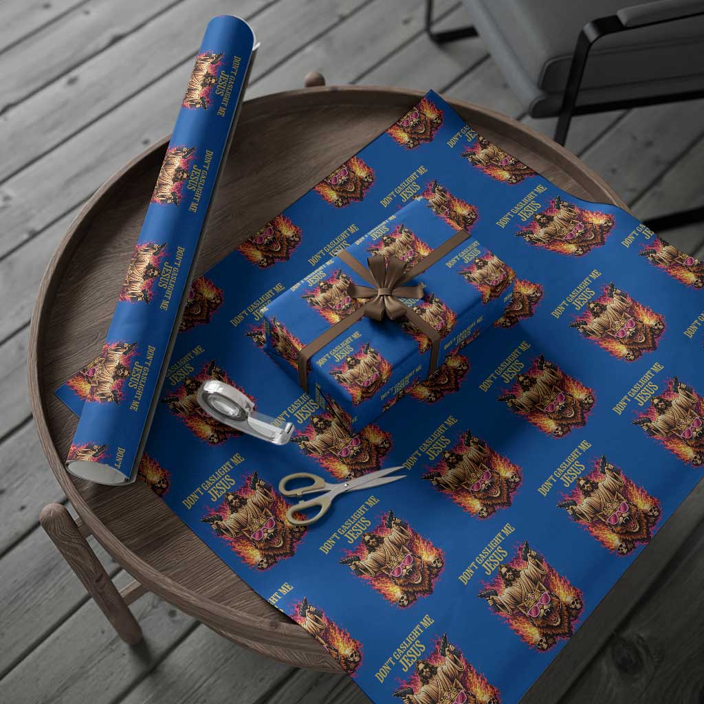 Dont Gaslight Me Jesus Wrapping Paper Roll Princess Cat Donut Meme Faith Humor