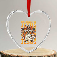 Don't Gaslight Me Jesus Heart Crystal Glass Ornament Funny Princess Cat Christian Meme