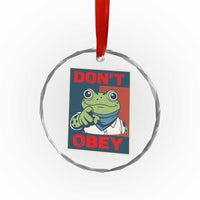 Don't Obey Portland Frog Crystal Glass Ornament Frogs Protest Activism Hope Style Poster Graphic - Wonder Print Shop