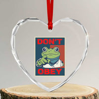 Don't Obey Portland Frog Heart Crystal Glass Ornament Frogs Protest Activism Hope Style Poster Graphic - Wonder Print Shop