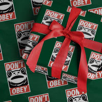 Don't Obey Portland Frog Wrapping Paper Roll Protest Parody Poster Graphic - Wonder Print Shop