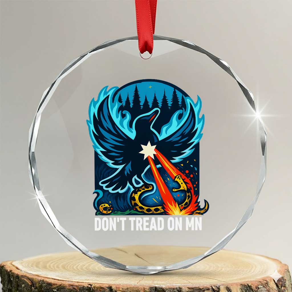 Don’t Tread on MN Minnesota Crystal Glass Ornament Rebel Loon Ice Out Resistance