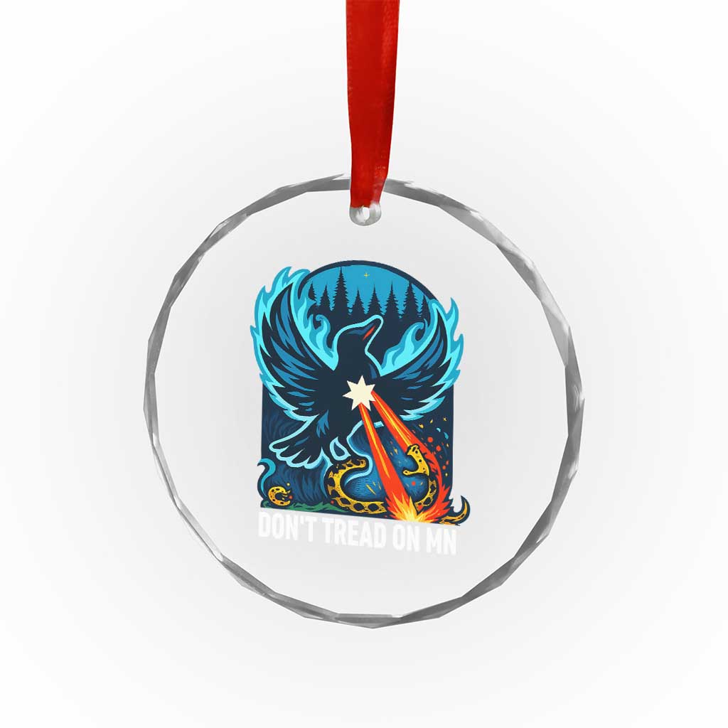 Don’t Tread on MN Minnesota Crystal Glass Ornament Rebel Loon Ice Out Resistance
