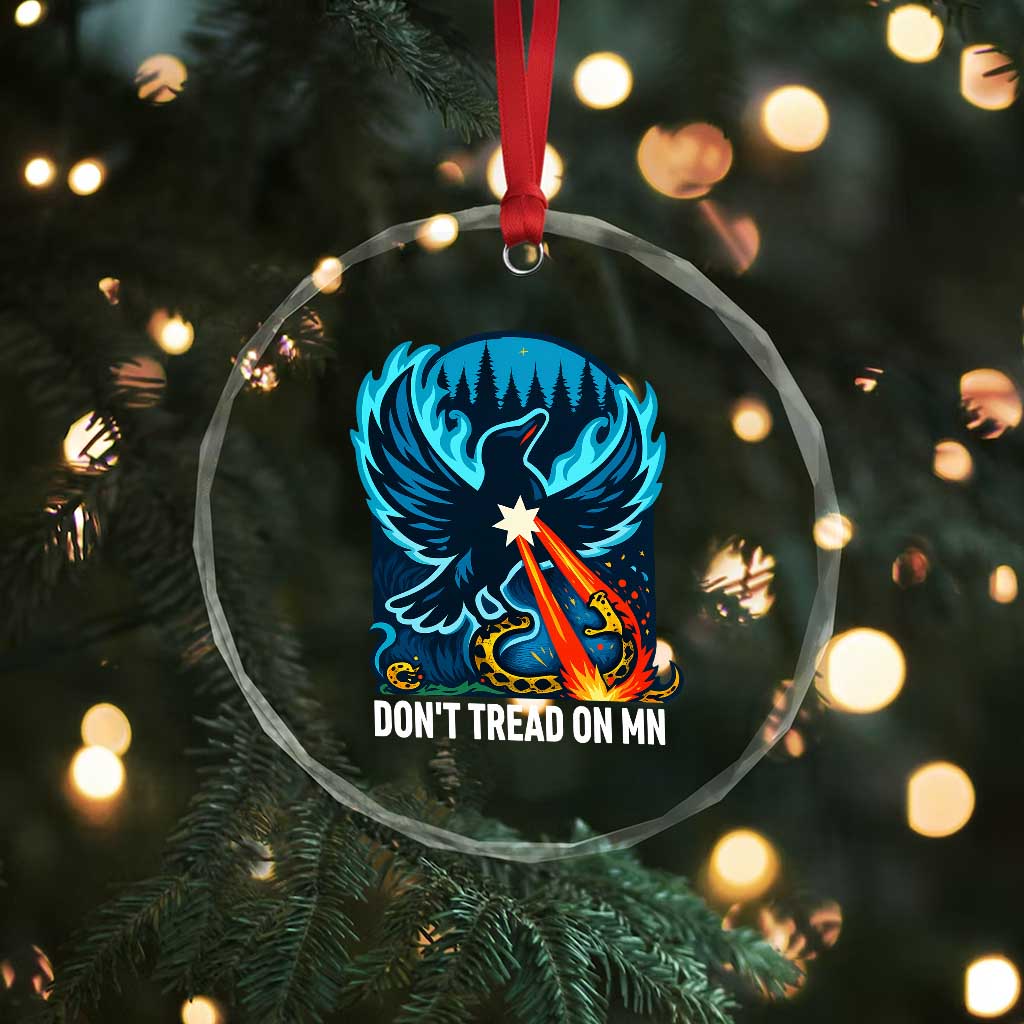 Don’t Tread on MN Minnesota Crystal Glass Ornament Rebel Loon Ice Out Resistance