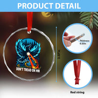 Don’t Tread on MN Minnesota Crystal Glass Ornament Rebel Loon Ice Out Resistance