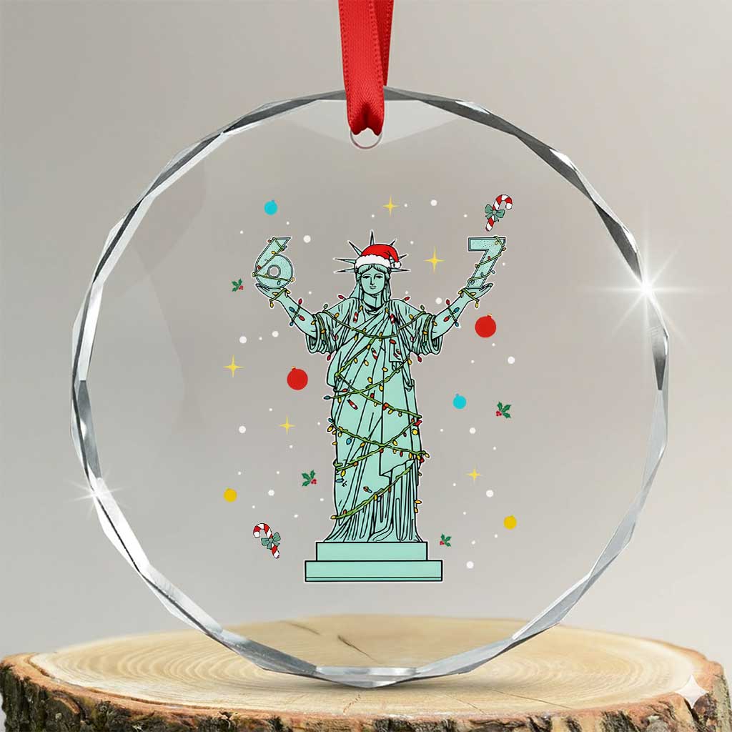 Doot Doot 67 Statue Of Liberty Crystal Glass Ornament Funny Gen Alpha 67 Trend Christmas Gift - Wonder Print Shop