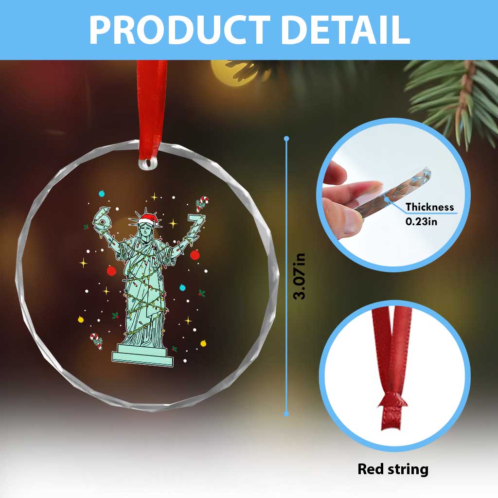 Doot Doot 67 Statue Of Liberty Crystal Glass Ornament Funny Gen Alpha 67 Trend Christmas Gift - Wonder Print Shop