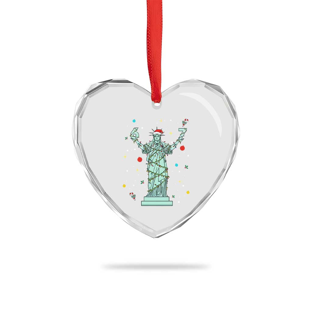 Doot Doot 67 Statue Of Liberty Heart Crystal Glass Ornament Funny Gen Alpha 67 Trend Christmas Gift - Wonder Print Shop