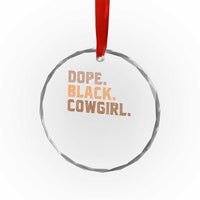 Dope Black Cowgirl Crystal Glass Ornament Black History Month African American - Wonder Print Shop