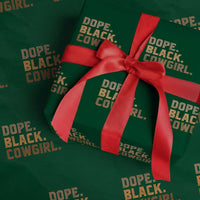 Dope Black Cowgirl Wrapping Paper Roll Black History Month African American - Wonder Print Shop