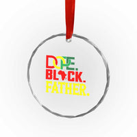 Dope Black Father Crystal Glass Ornament Proud Black Father Gift