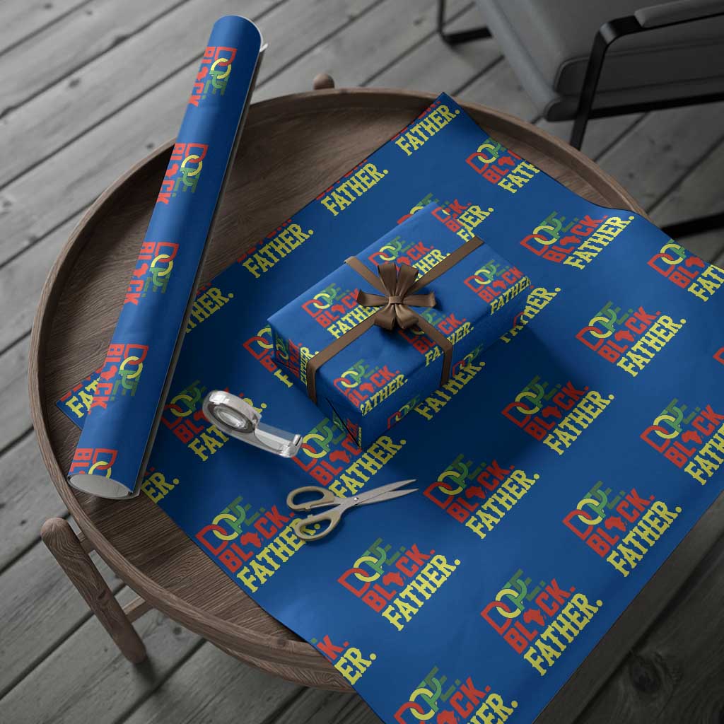 Dope Black Father Wrapping Paper Roll Proud Black Father Gift
