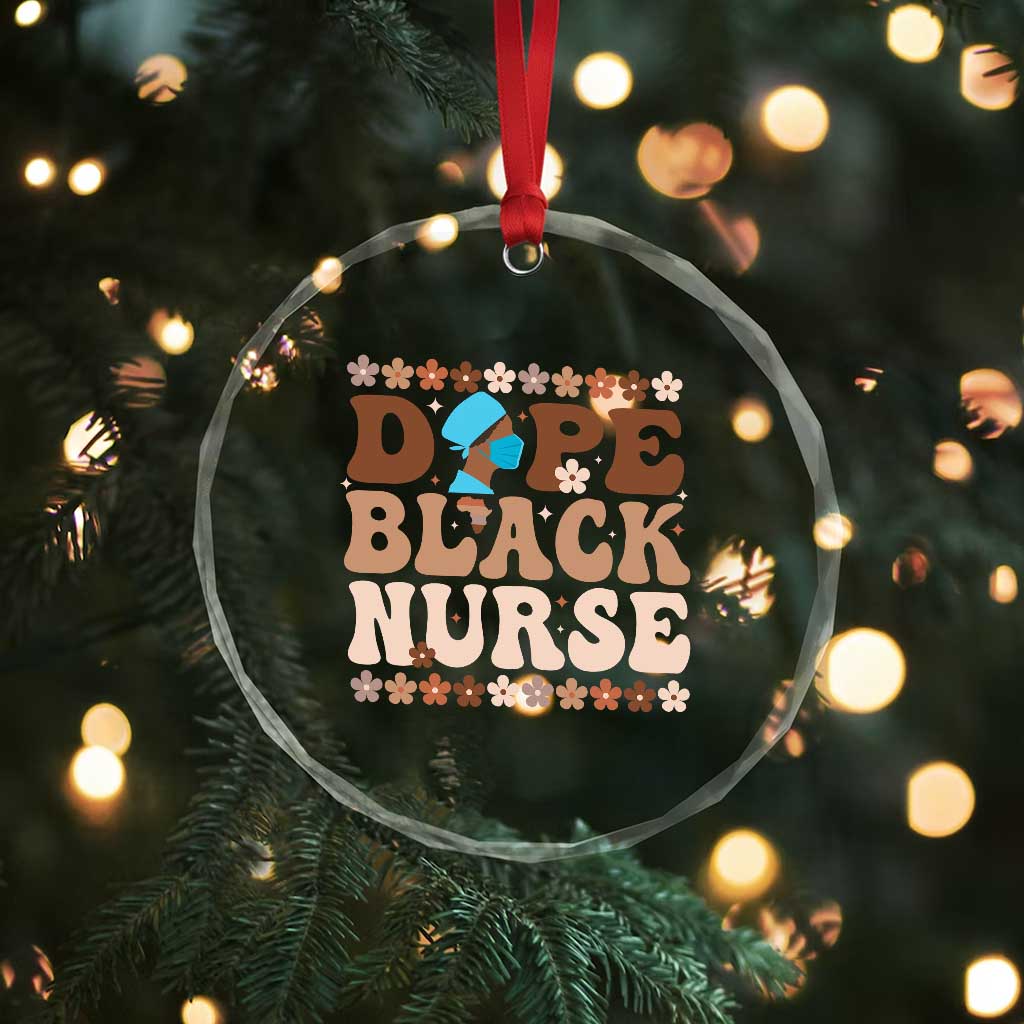 Dope Black Nurse Crystal Glass Ornament African American Black Nurse Gift - Wonder Print Shop