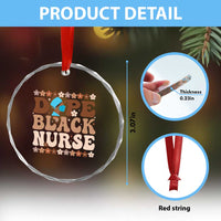 Dope Black Nurse Crystal Glass Ornament African American Black Nurse Gift - Wonder Print Shop