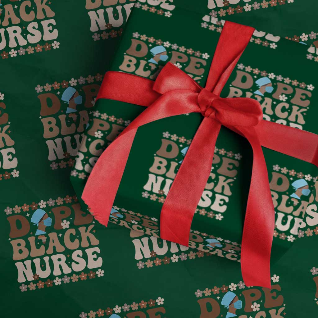 Dope Black Nurse Wrapping Paper Roll African American Black Nurse Gift - Wonder Print Shop