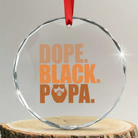 Dope Black Papa Crystal Glass Ornament Proud African American Fathers Day Gift