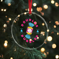 Doubles and Bubbles Baseball Candy Gum Crystal Glass Ornament