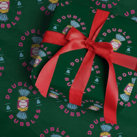 Doubles and Bubbles Baseball Candy Gum Wrapping Paper Roll