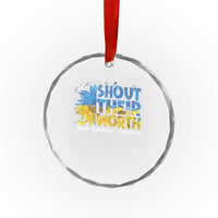 Down Syndrome Awareness Sunflower Crystal Glass Ornament Shout Their Worth