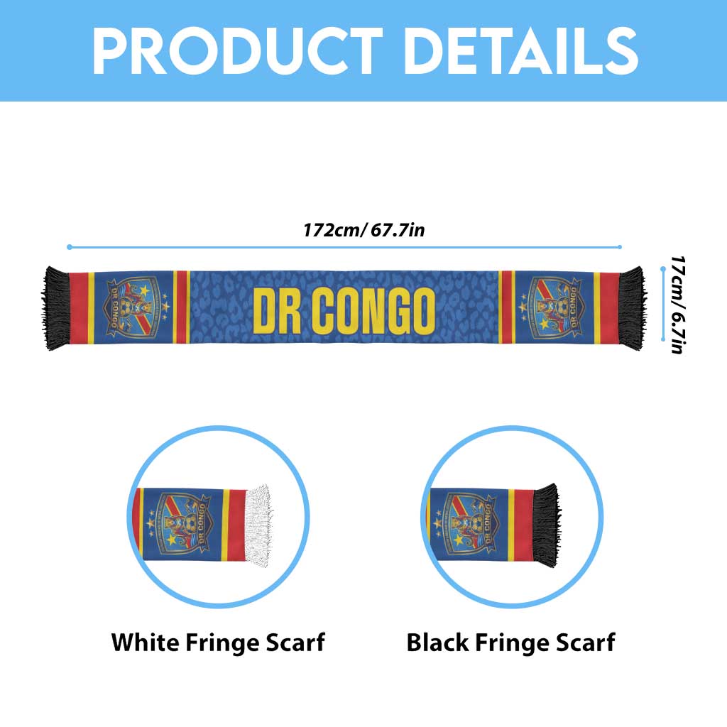 DR Congo Kopo ya Mokili Soccer Scarf Kuba Kingdom Pattern Edition