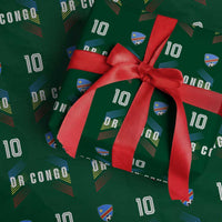 DR Congo Soccer Sports Graphic Number 10 Jersey Style Wrapping Paper Roll Proud Congolese Football Fans Game Day Pride