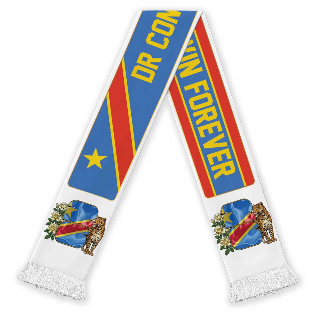 DR Congo World Football 2026 Soccer Scarf Power Never Bows