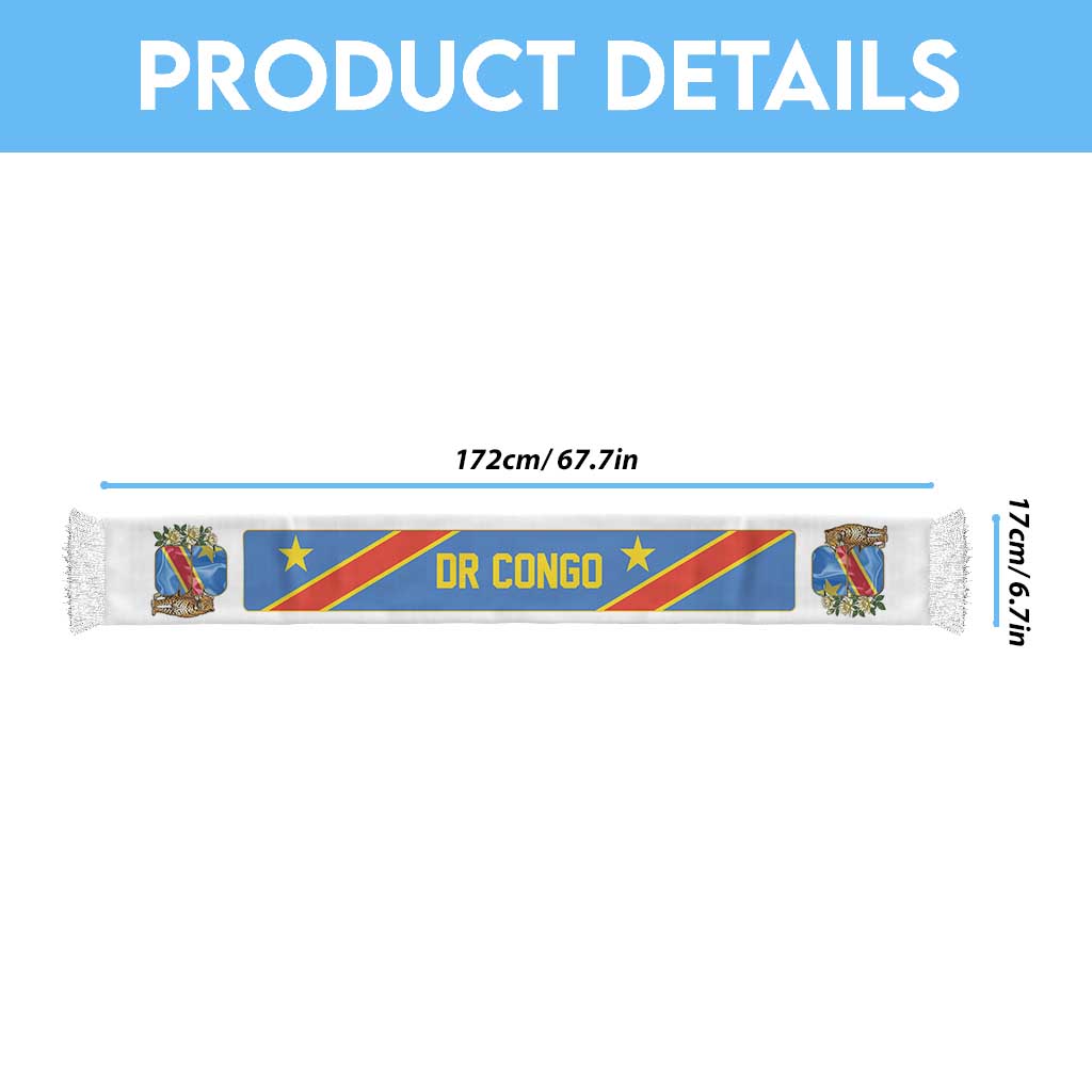DR Congo World Football 2026 Soccer Scarf Power Never Bows