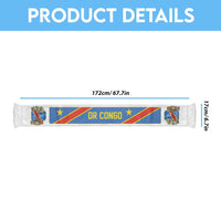 DR Congo World Football 2026 Soccer Scarf Power Never Bows